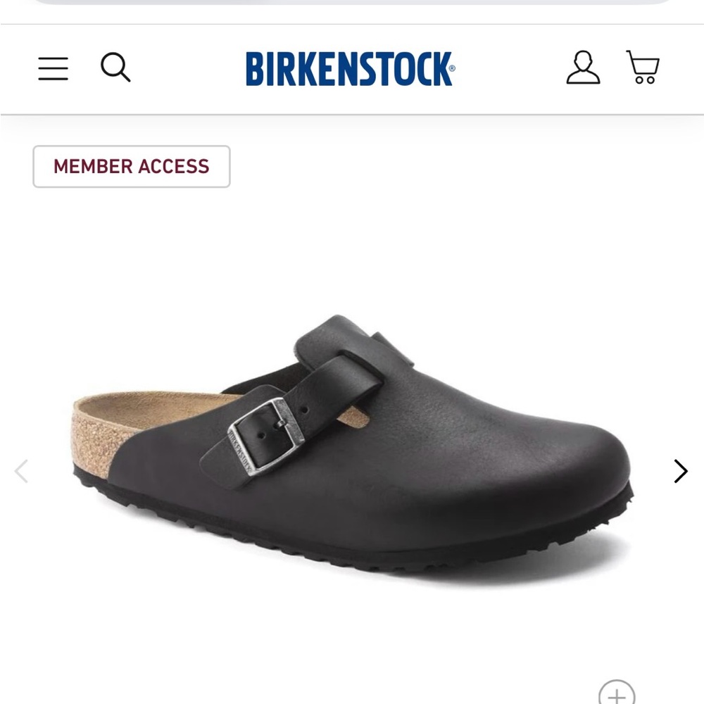 Birkenstock Boston Black Leather Slip-On Clogs